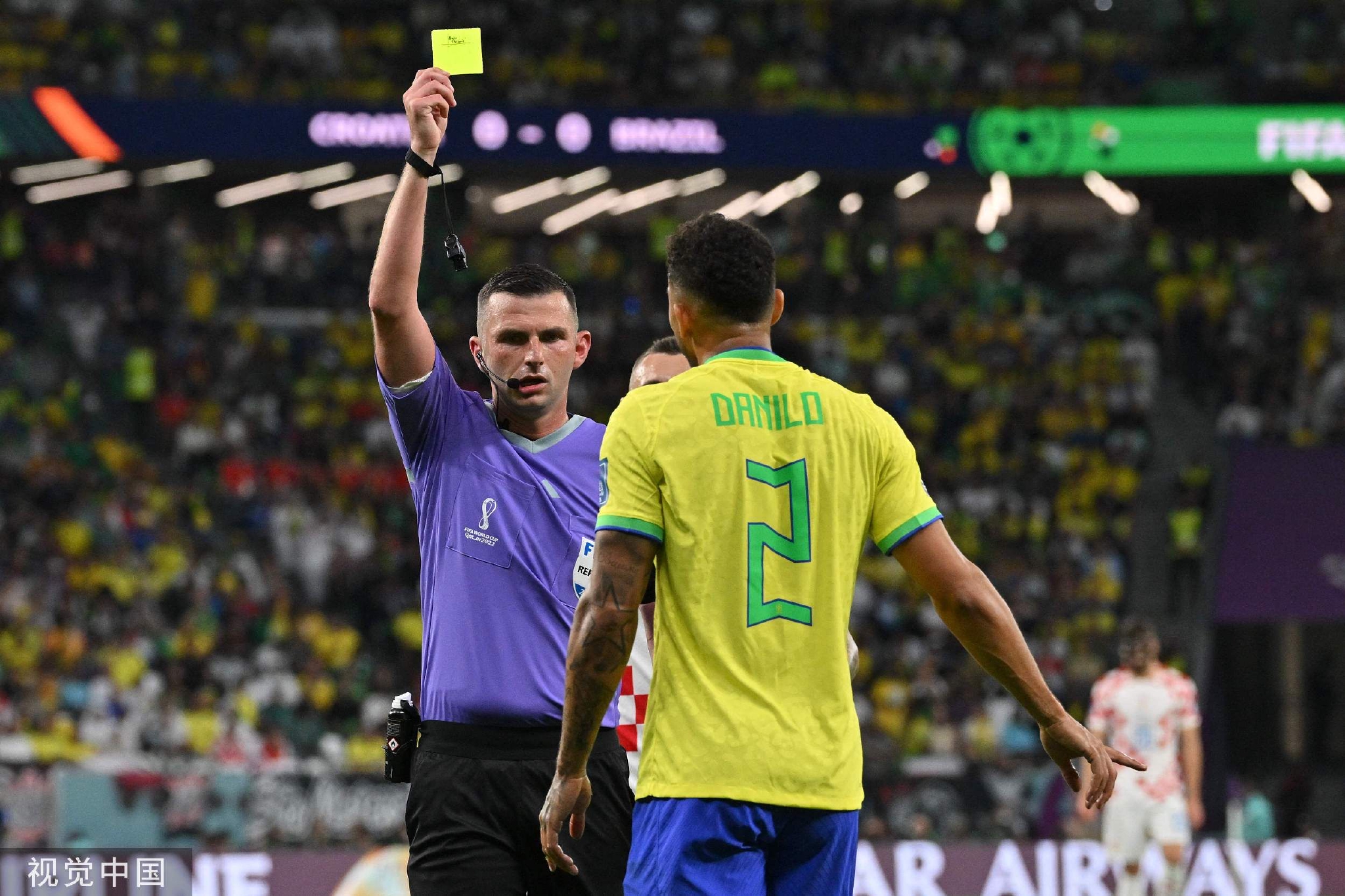 巴西在比赛中展现出了侵略性，但也为此吃到了黄牌。